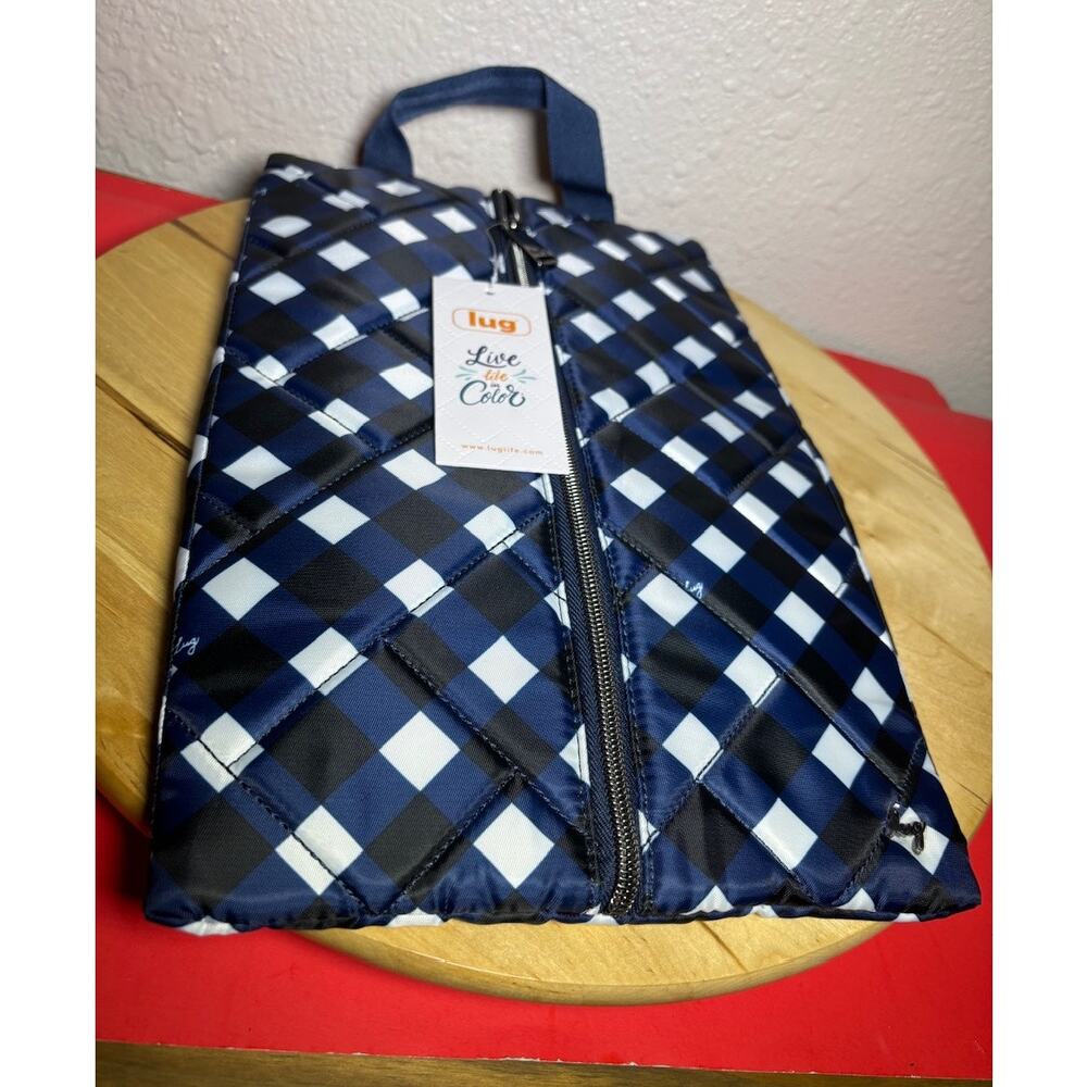 LUG TUCK HOT STYLING TOOL CASE GINGHAM NAVY NWT